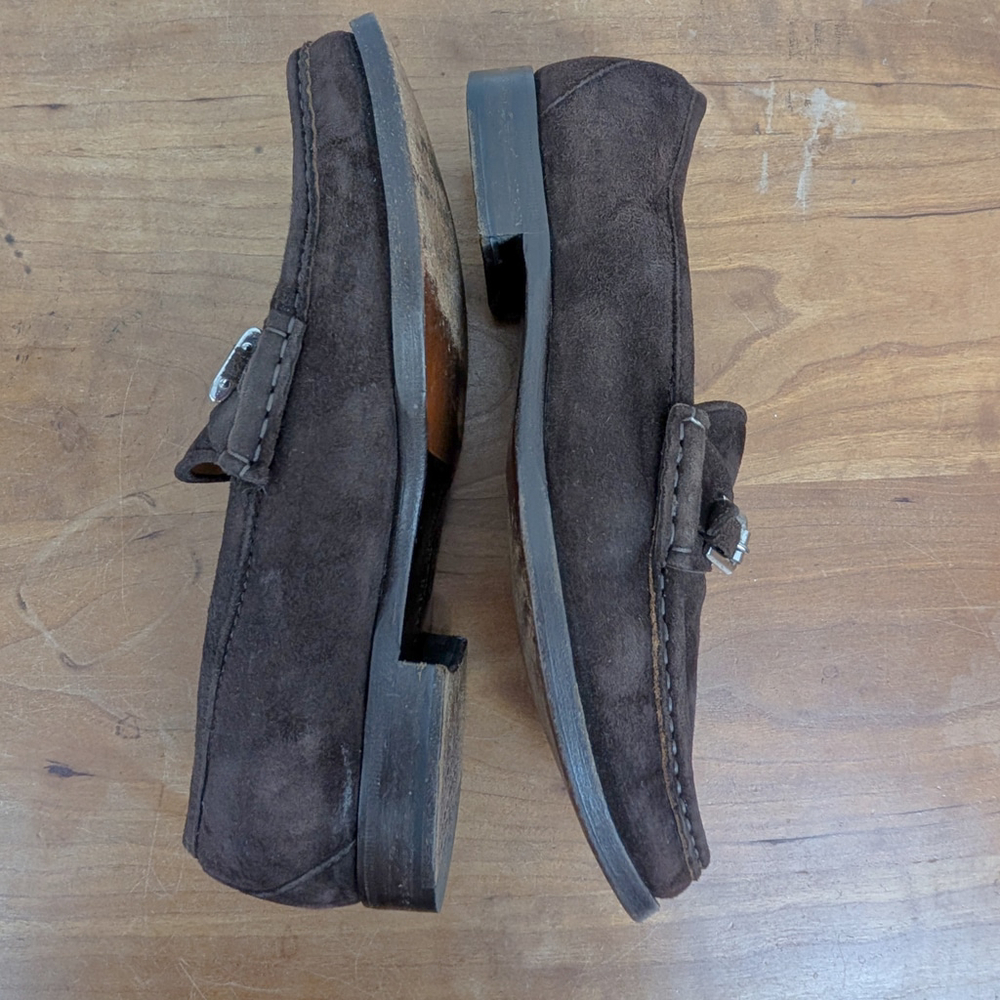 Ralph Lauren Collection Italian Made ladies' Suede Loafers 8B - Picture 5 of 8